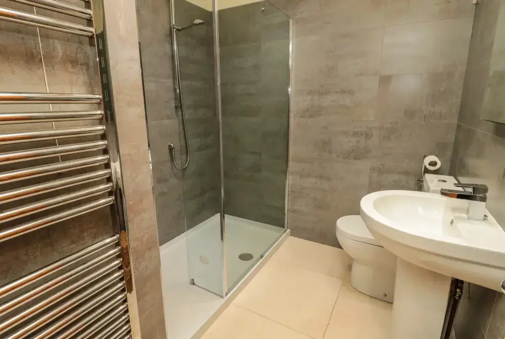 Shower room at Fontburn Farmhouse