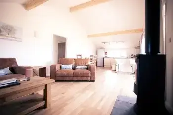 Open plan living area at Fox Den - Fields End Water