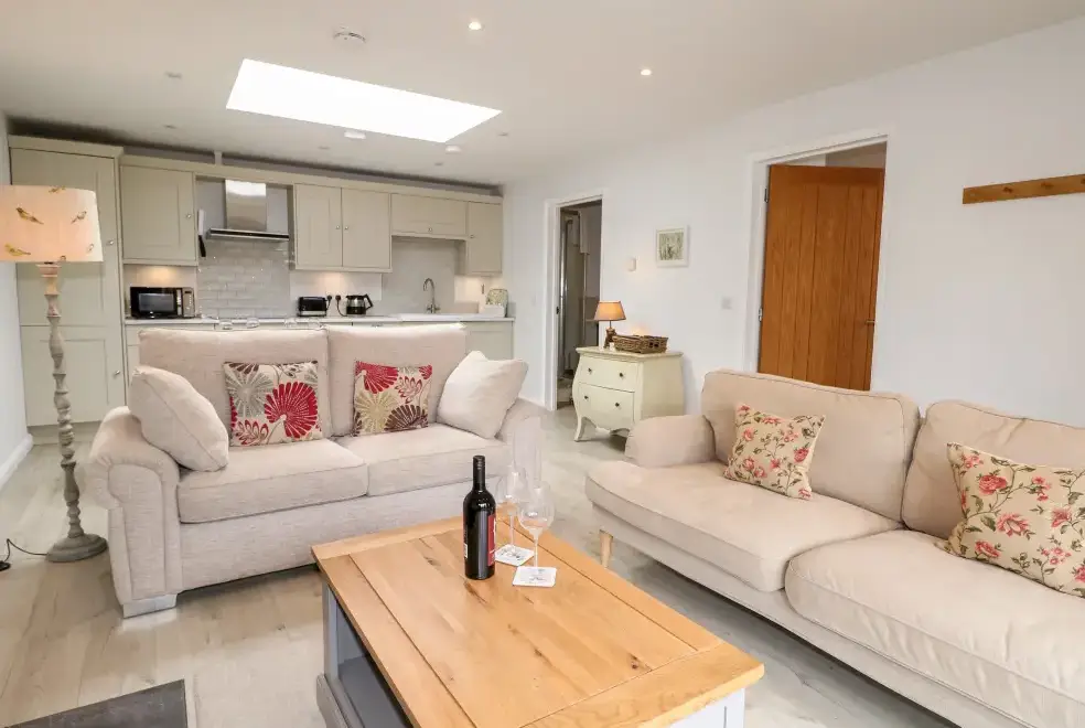 Open plan living area at Fox's Den