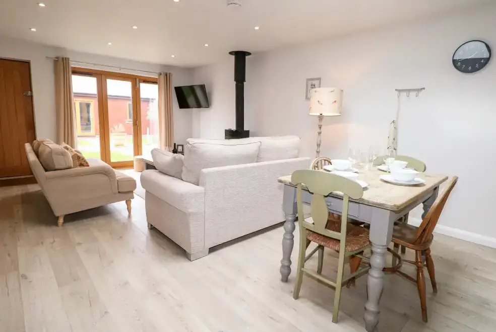 Open plan living area at Fox's Den