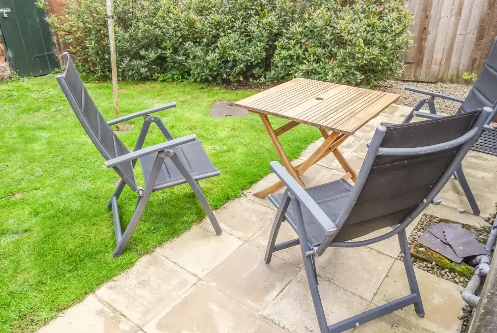 Patio area at Gamekeeper's Holiday Cottage