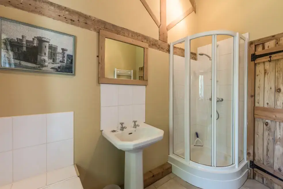 Shower room at Garden Barn