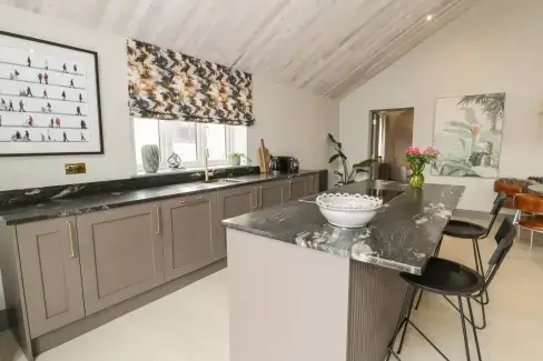 Luxury kitchen at Garden House, Anglesey