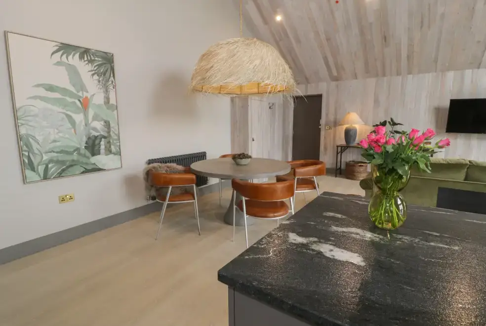 Open plan living area at Garden House