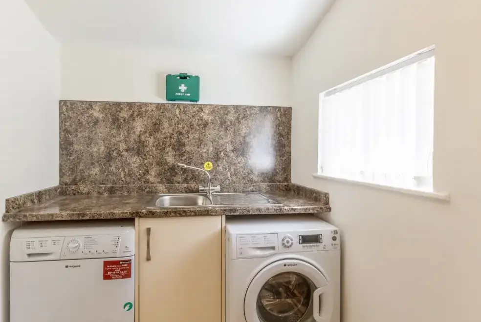 Utility room at Gardener's Country Cottage