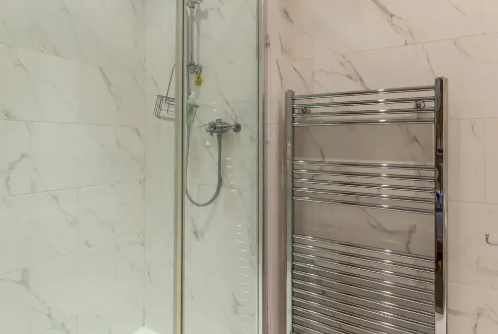 Shower room at Gardener's Country Cottage