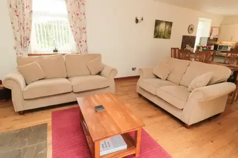 Open plan living area at Gardener's Country Cottage, Northumberland