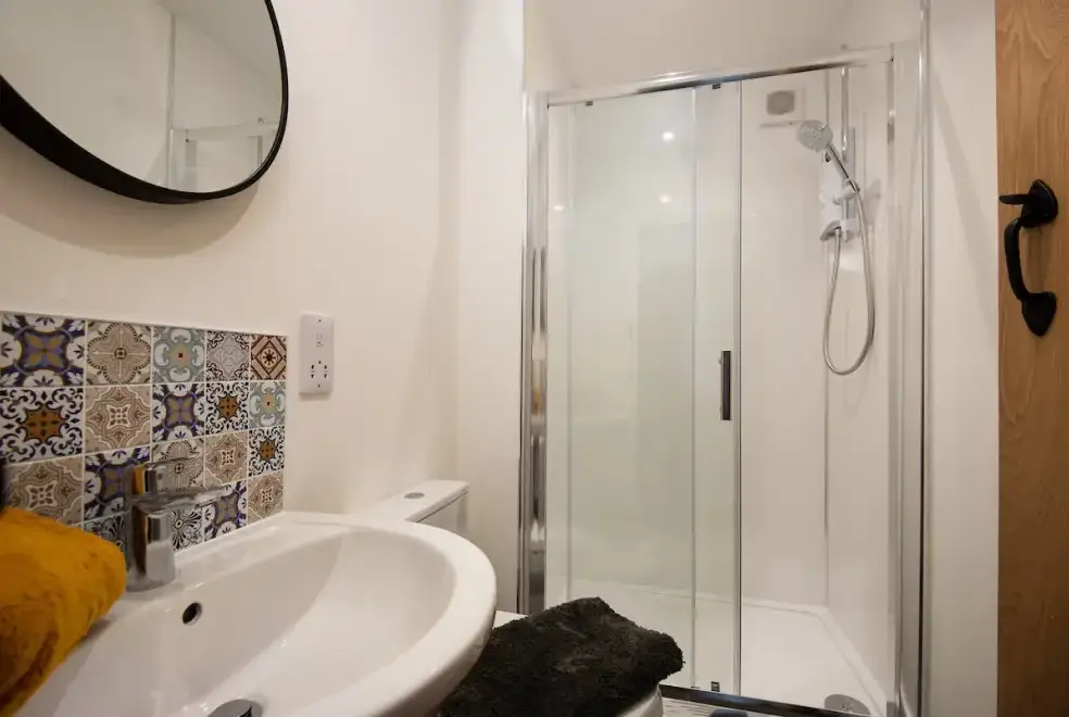 Shower room at Gardeners Cottage