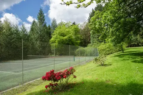 Outdoor games area at Gatehouse West, Colmer Estate, Devon