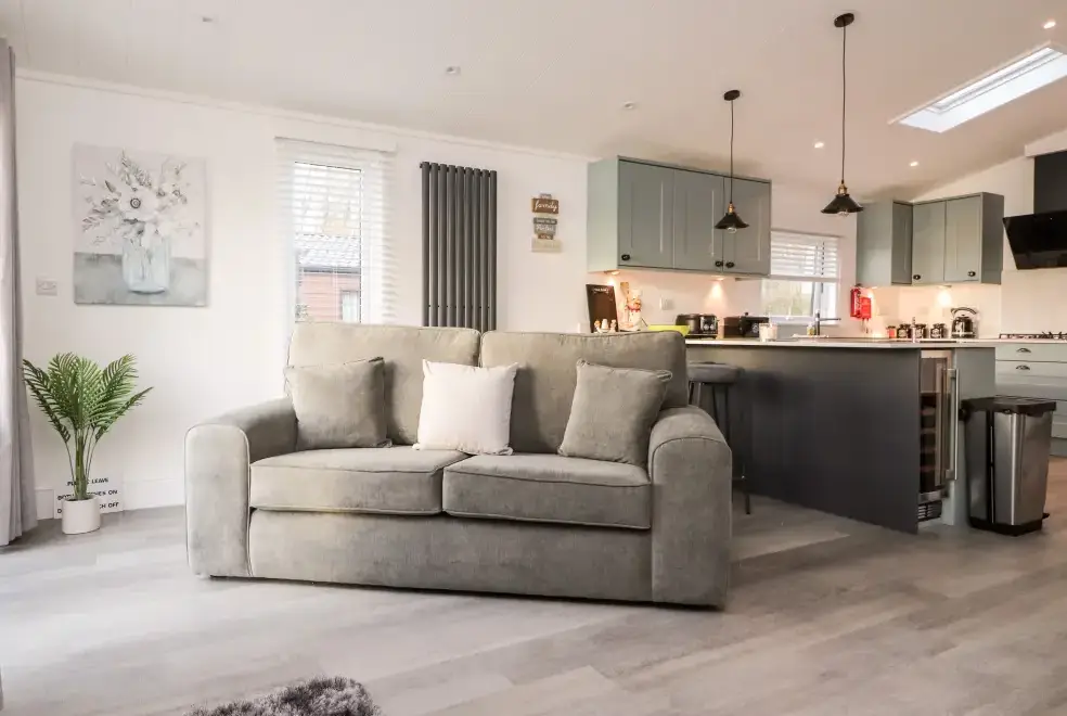 Open plan living area at Gerrida Lodge