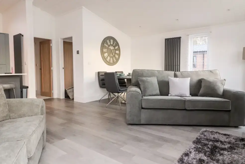 Open plan living area at Gerrida Lodge