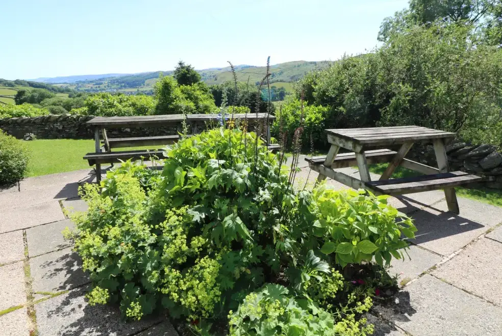 Garden furniture at Ghyll Bank House