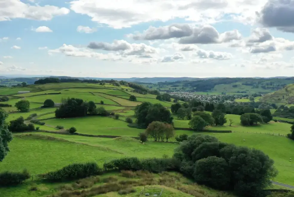 Countryside views at Ghyll Bank House