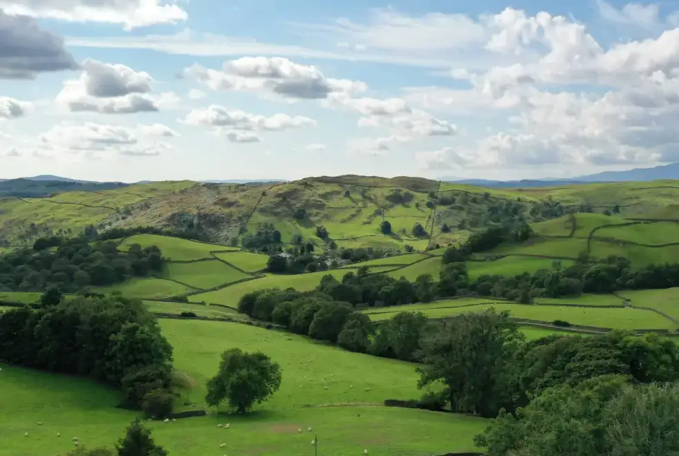 Countryside views at Ghyll Bank House