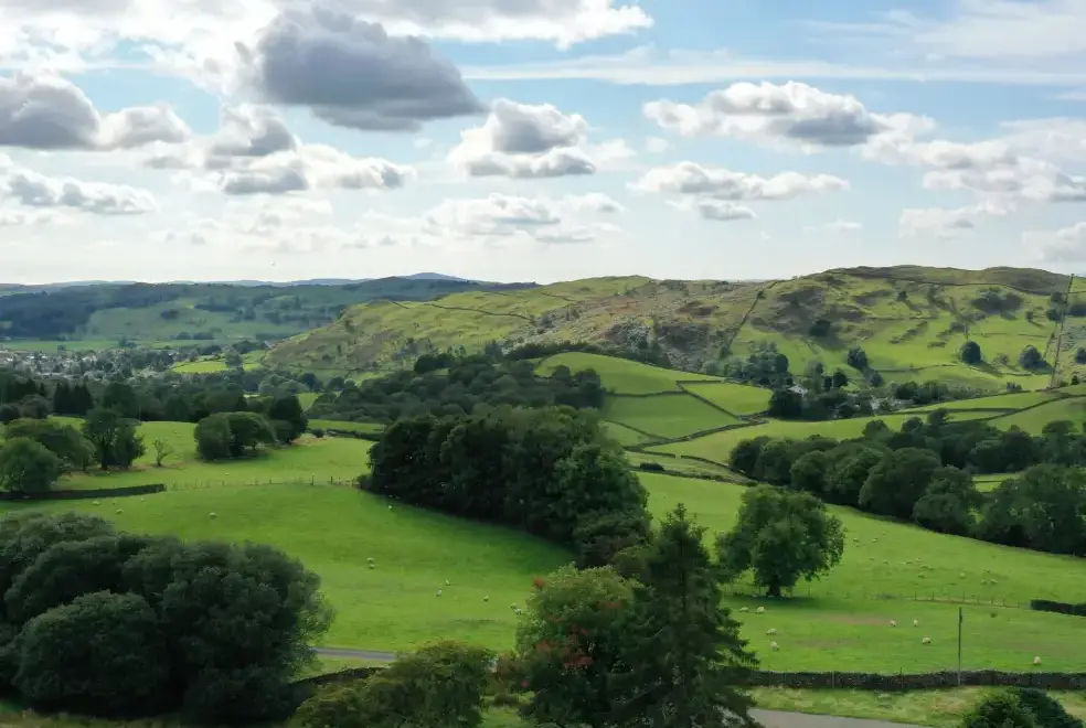 Countryside views at Ghyll Bank House