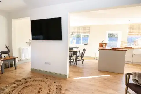 Open plan living area at Giggling Goose Cottage, Lincolnshire