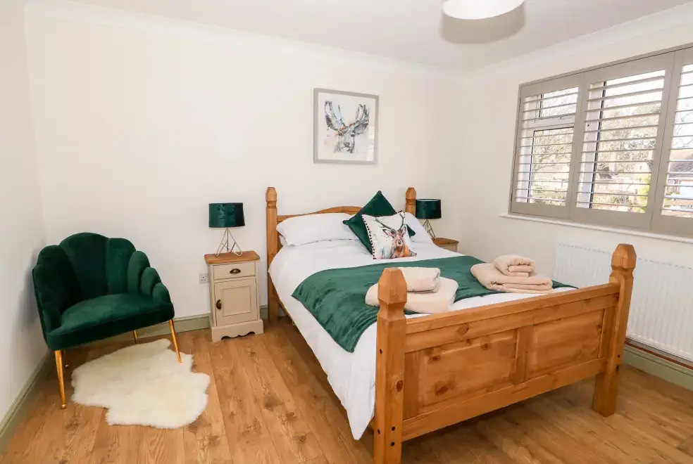 Bedroom at Giggling Goose Cottage