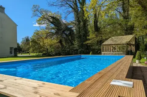 Private Swimming Pool at Glansevin Mansion, Carmarthenshire