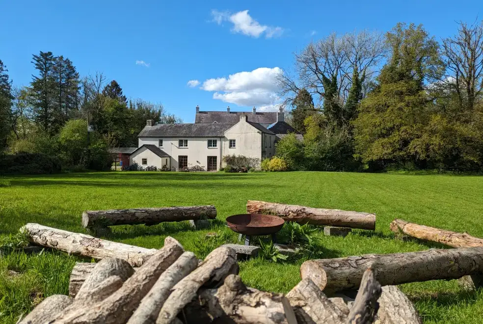 Countryside views at Glansevin Mansion