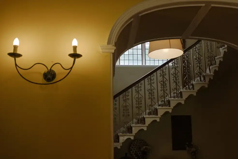 Luxurious interior at Glansevin Mansion