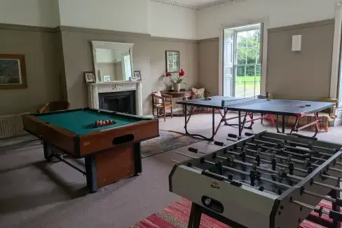 Games Room at Glansevin Mansion, Carmarthenshire