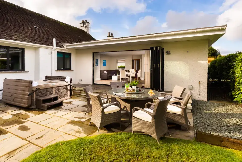 Patio area at Glebe Holme