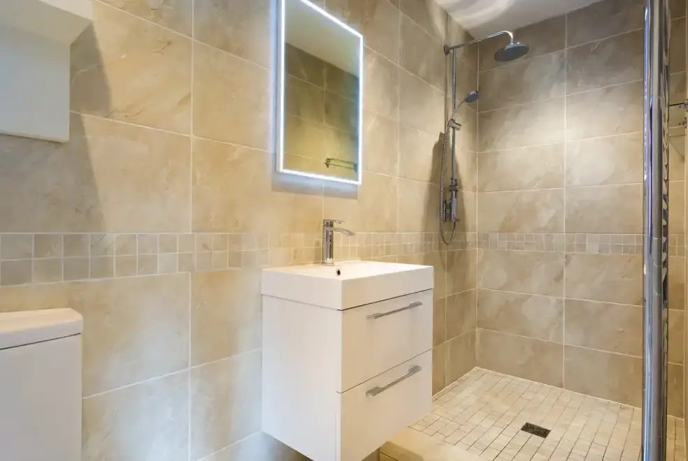 Shower room at Glebe Holme