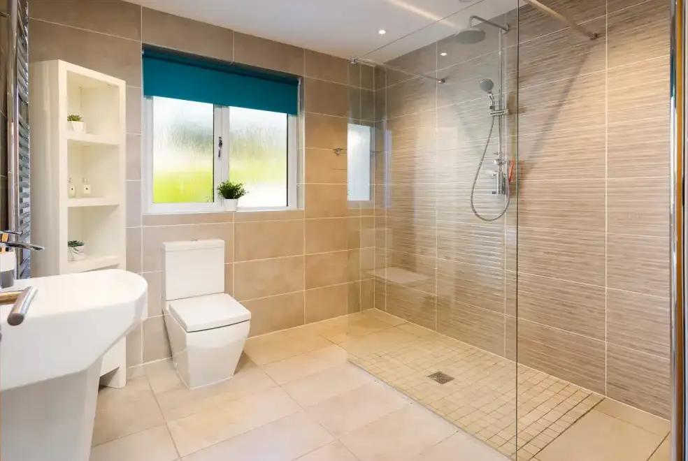 Shower room at Glebe Holme