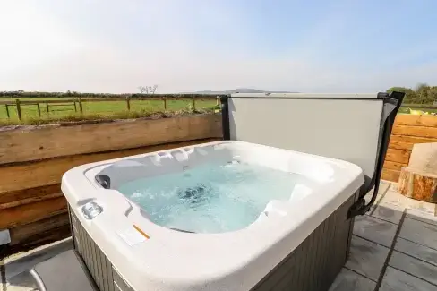 Private Hot Tub at Glowty Brynbedw, Carmarthenshire