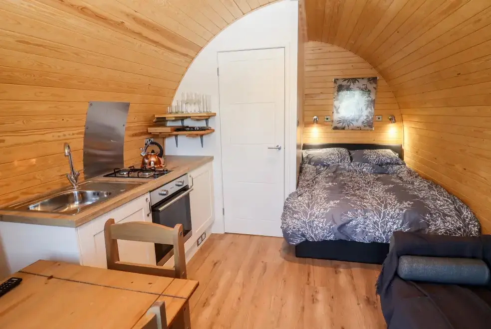 Open plan living area at Goose Pod