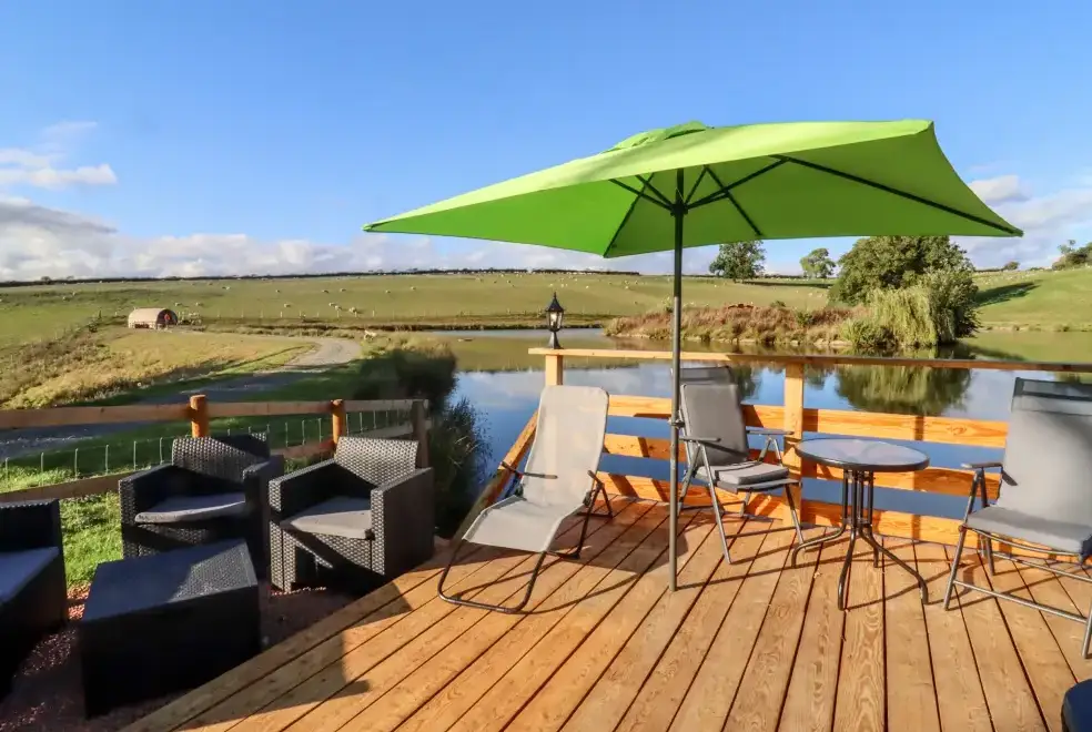 Decked area at Goose Pod