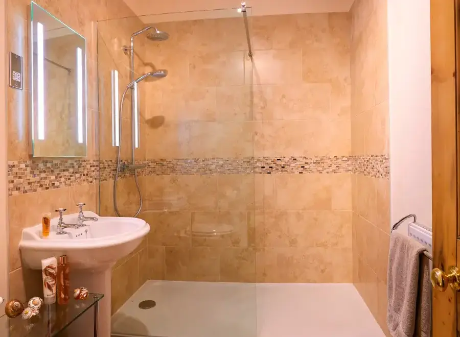 Shower room at Granary Cottage