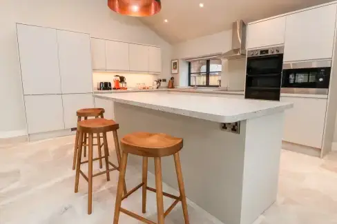 Luxury kitchen at Grange Barn, Shropshire