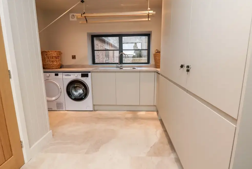 Utility room at Grange Barn