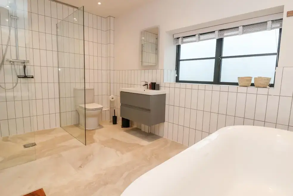 Shower room at Grange Barn