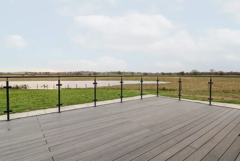 Decked area at Grange Barn