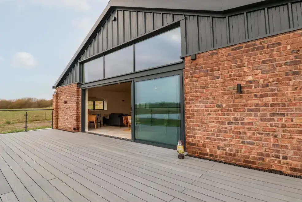 Decked area at Grange Barn