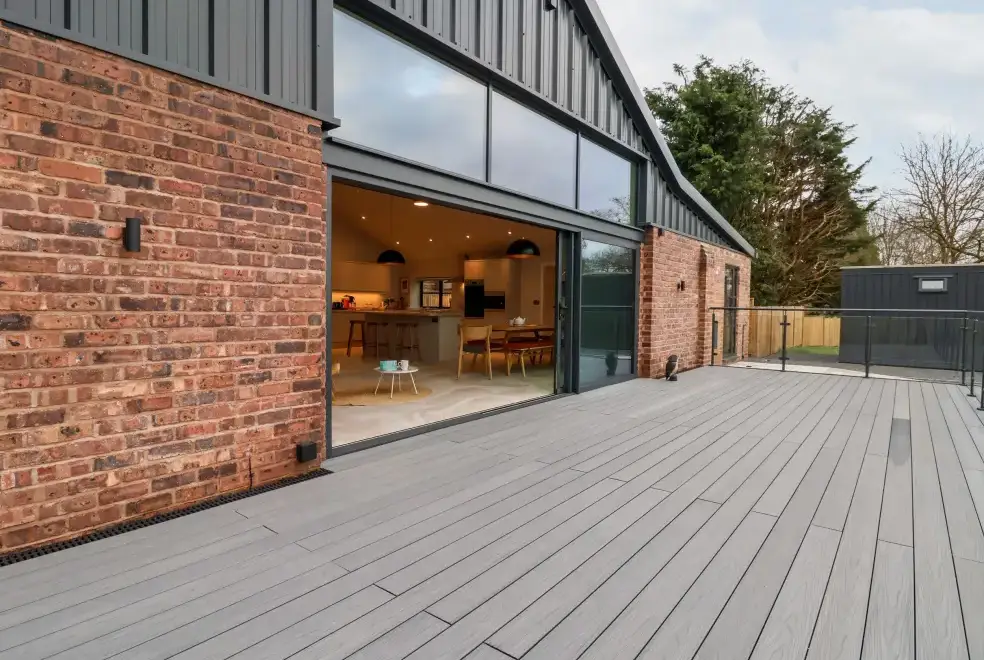 Decked area at Grange Barn