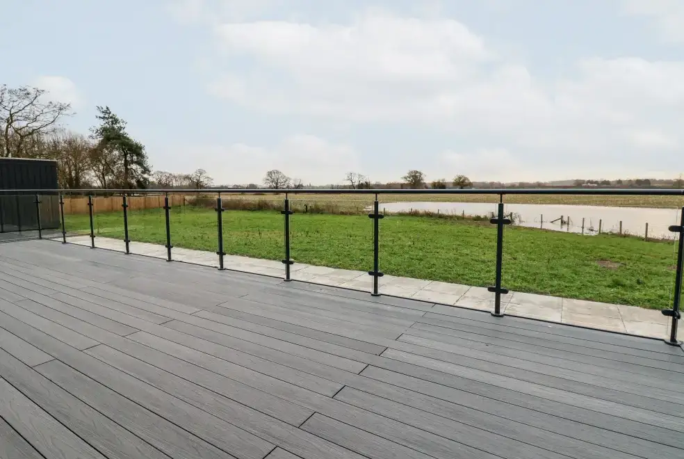 Decked area at Grange Barn