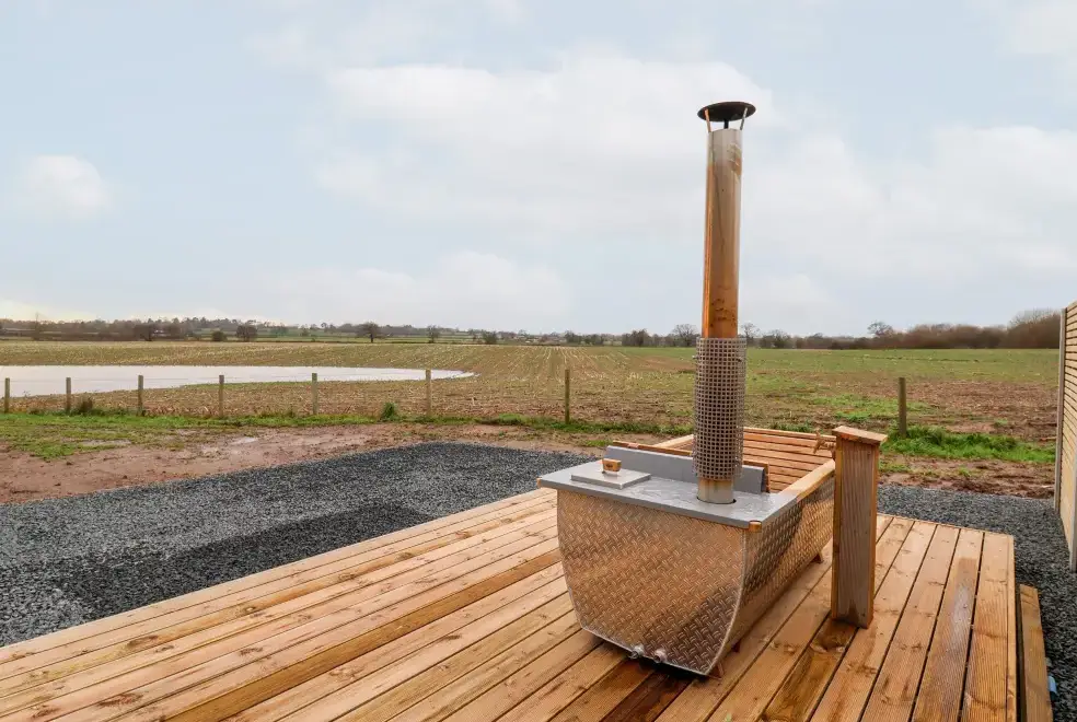 Decked area at Grange Barn