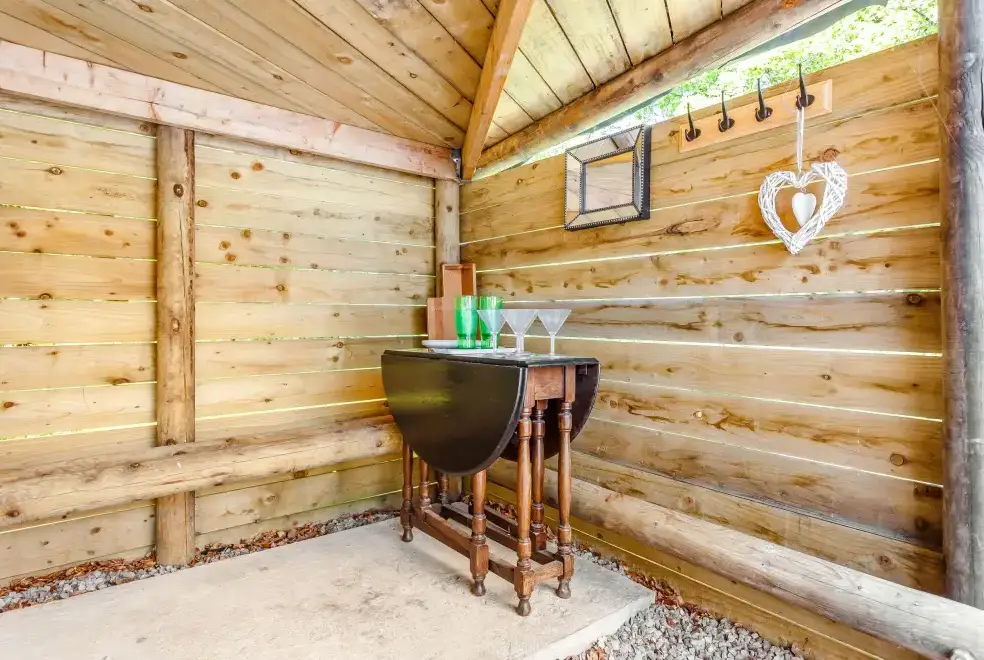 Enclosed garden at Grant Cottage