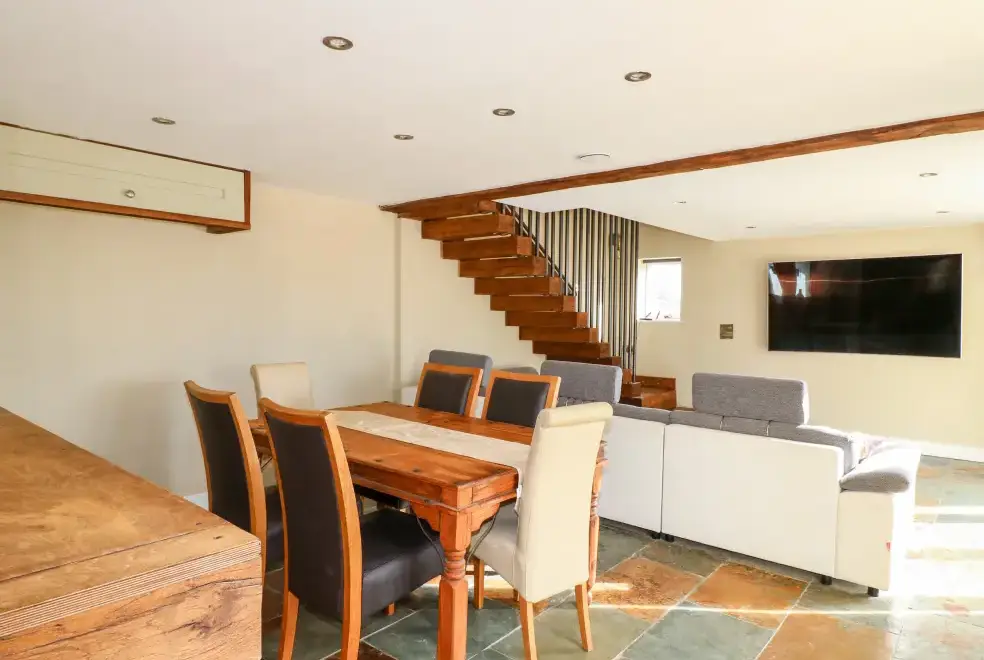 Open plan living area at Green Barn