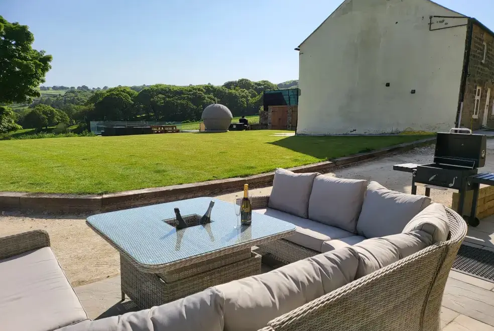 Patio area at Green Barn