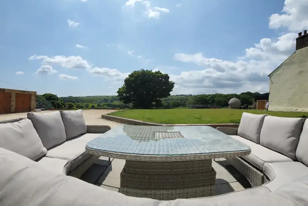 Patio area at Green Barn