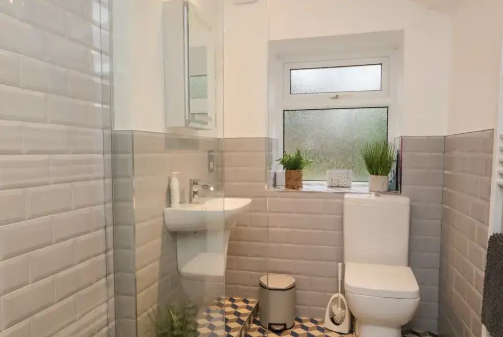 Shower room at Green Stile Cottage