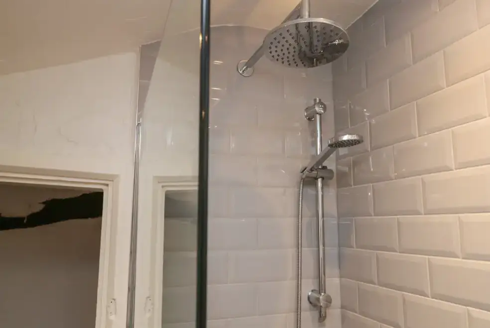 Shower room at Green Stile Cottage