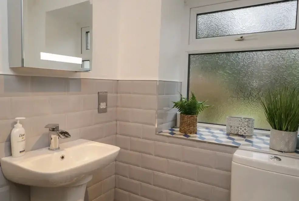 Shower room at Green Stile Cottage