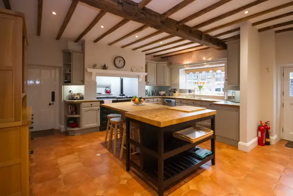 Farmhouse style kitchen at Greens Norton House