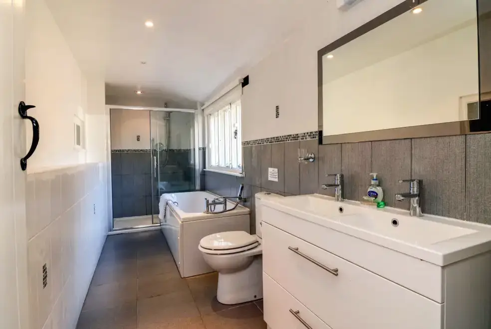 Family bathroom at Greenslades Rural Retreat, Exmoor National Park