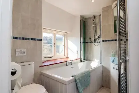 Family bathroom at Greenslades Rural Retreat, Exmoor National Park, Somerset